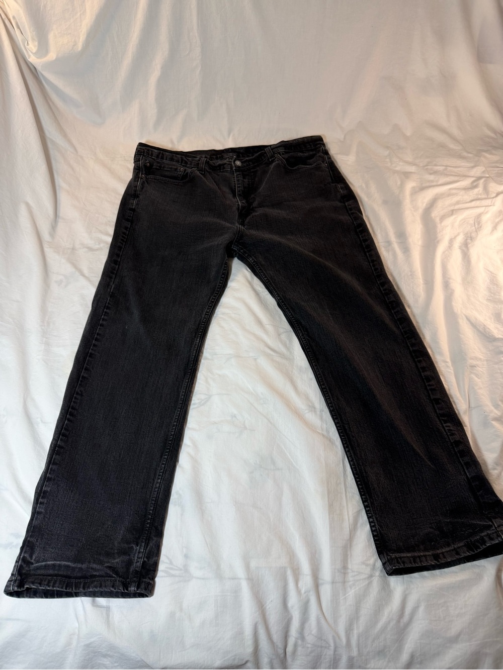 Levi’s 505 Men's Black Straight-Leg Zip Fly Jeans 40x27